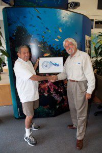 Bob and JMC Bodyglove's Co-Founder Bob Meistrell with Jean-Michel Cousteau.