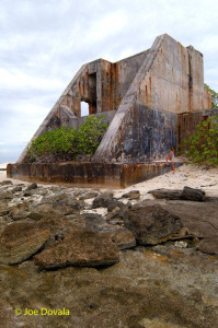 A bunker on Aomen Island used during H-bomb tests at Bikini Atoll