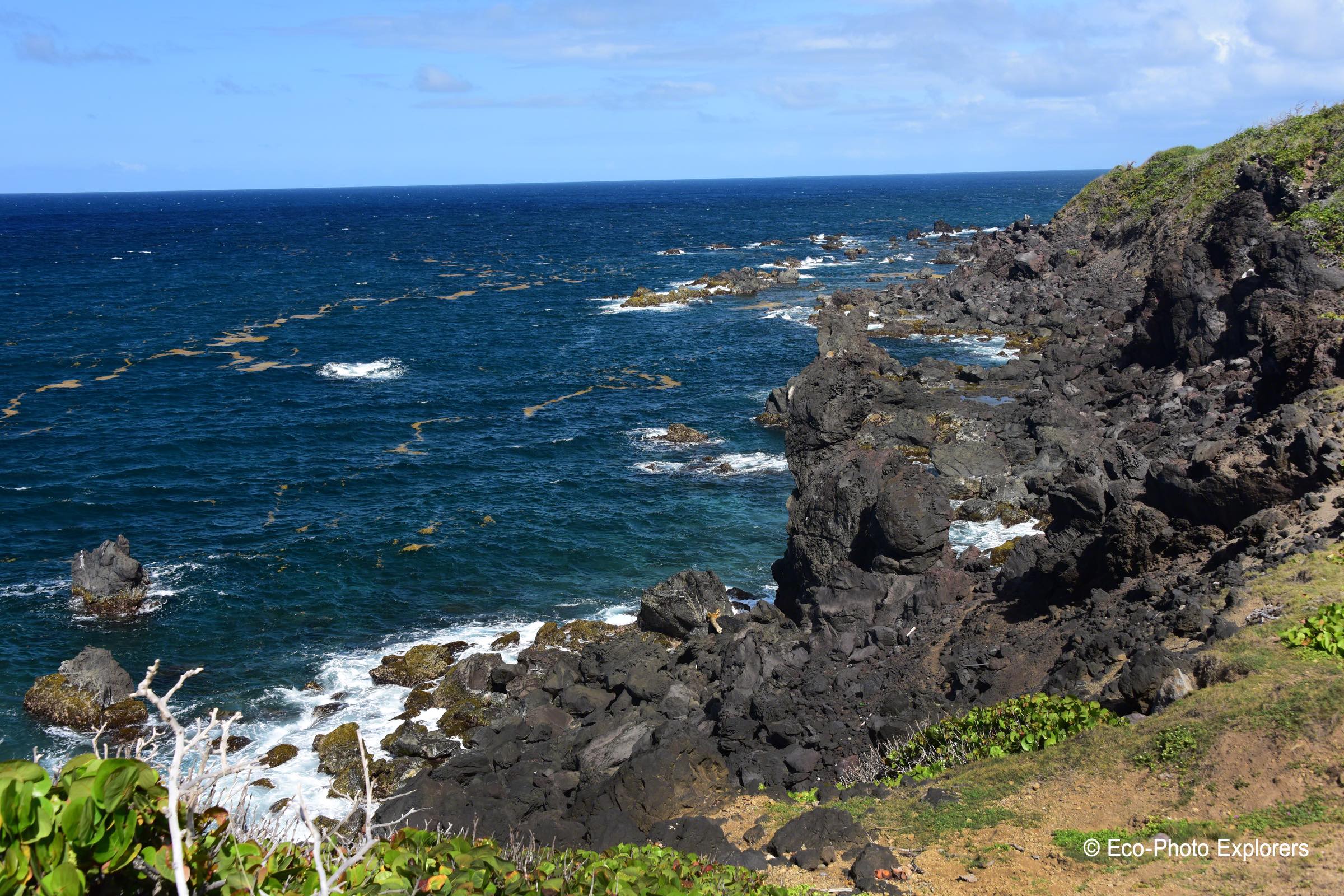 The northeast coast is rocky and rough